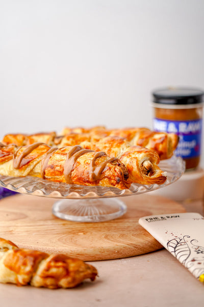 Chocolate and Peanut Butter Stuffed Banana Pastries