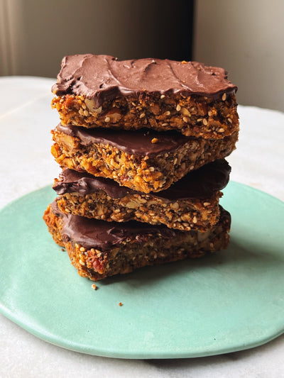 Toasted Pecan and Sesame Bar with Alderwood Smoked Salt Chocolate