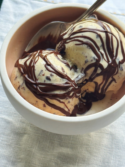 Maple, Vanilla, and Salted Chocolate Chunk Ice Cream