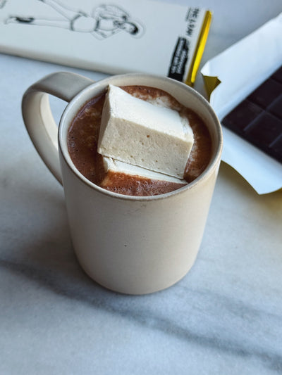 Hazelnut Hot Chocolate with Maple Marshmallows