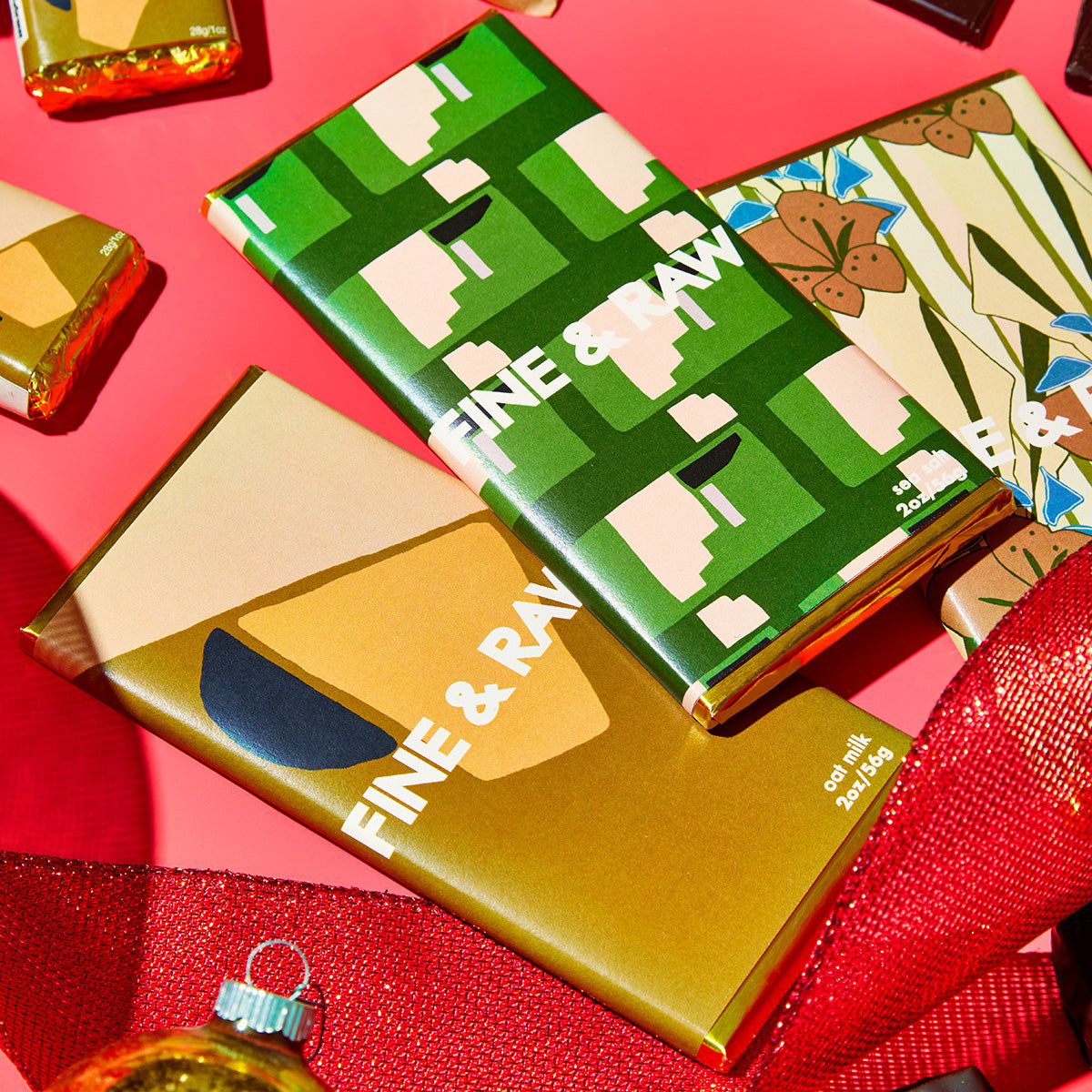 Holiday 2oz Chocolate Bar Trio FINE & RAW