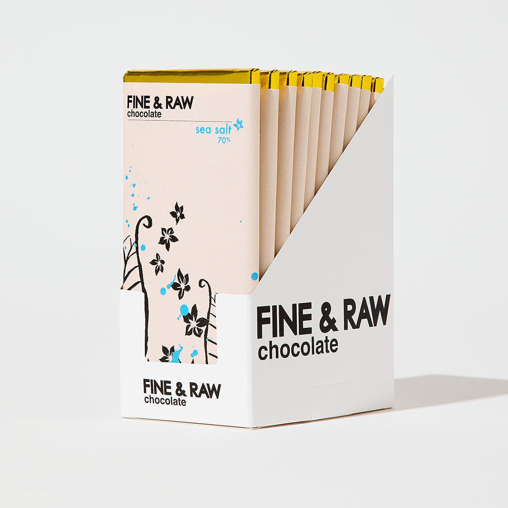 2 oz. Signature - Sea Salt organic bean to bar chocolate bar by FINE & RAW organic bean to bar chocolate