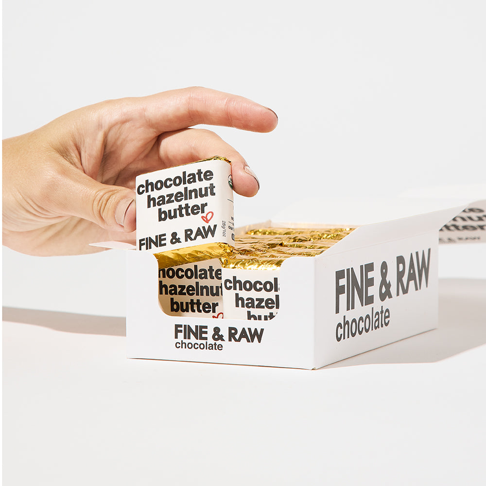 Hazelnut Chunkette by FINE & RAW organic bean to bar chocolate