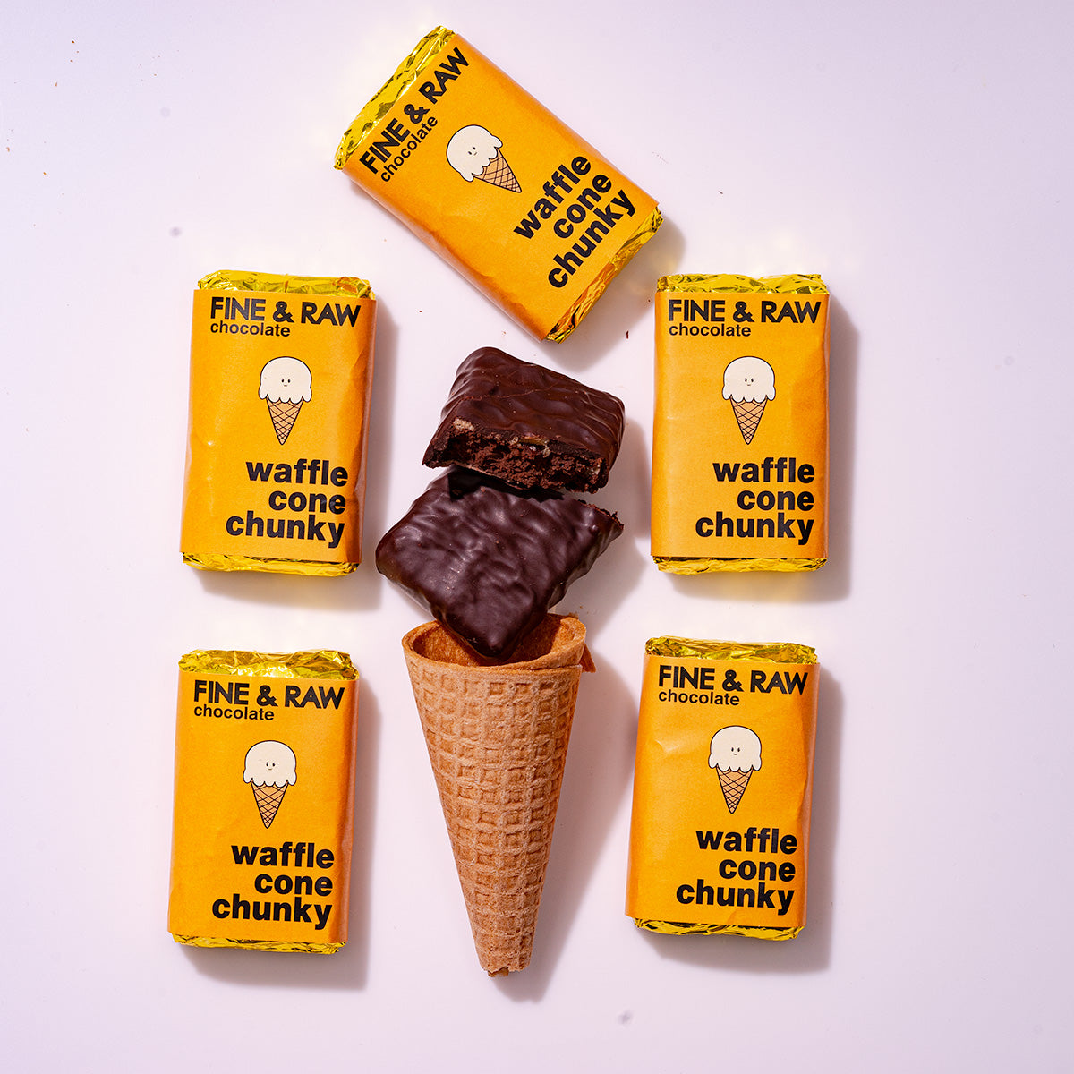 Waffle Cone Chunky by FINE & RAW organic bean to bar chocolate