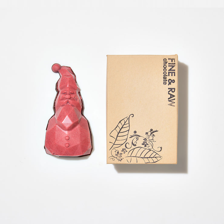chocolate santa outside of the box