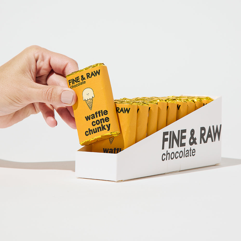 Waffle Cone Chunky by FINE & RAW organic bean to bar chocolate