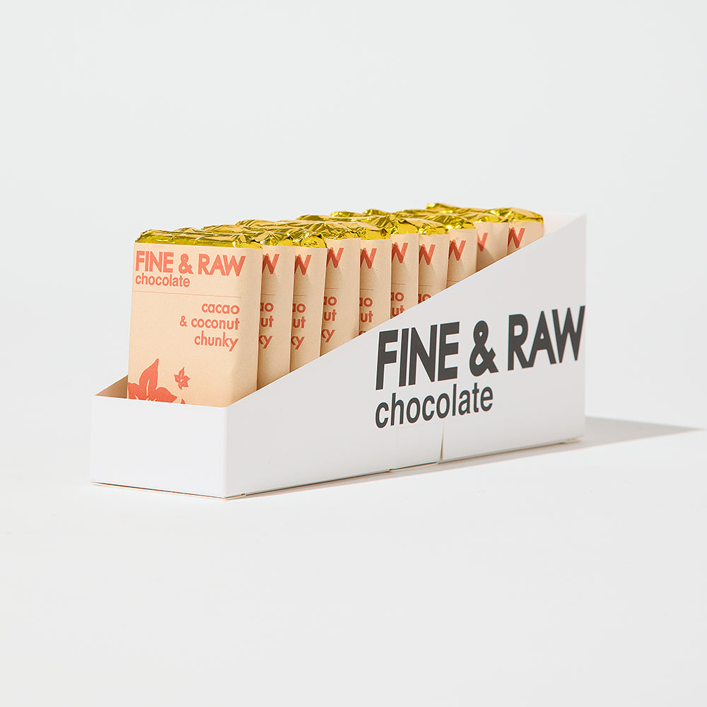 Cacao and Coconut Chunky by FINE & RAW organic bean to bar chocolate