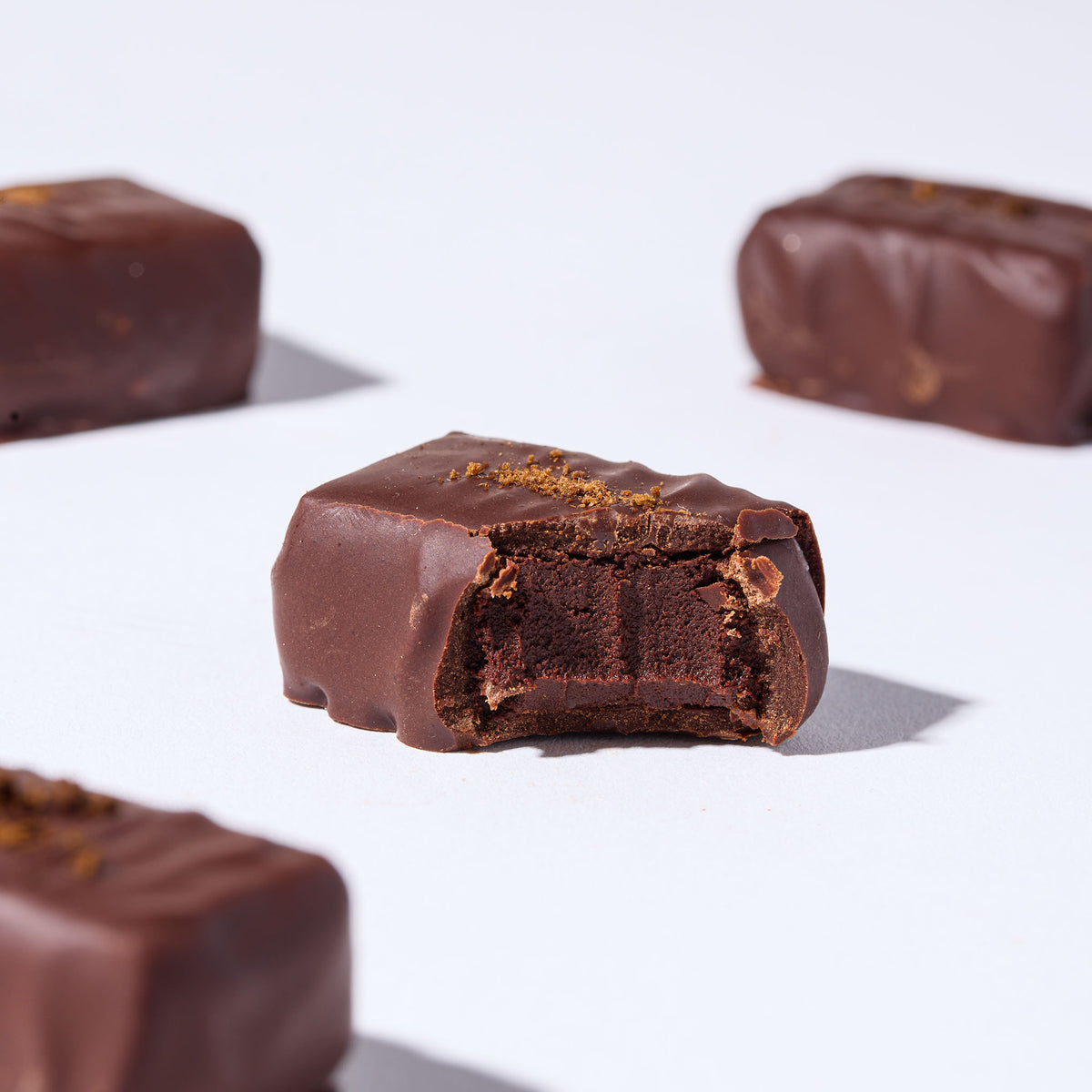 Truffle Gift Set - 4 Piece Mixed by FINE & RAW organic bean to bar chocolate, styled product photo