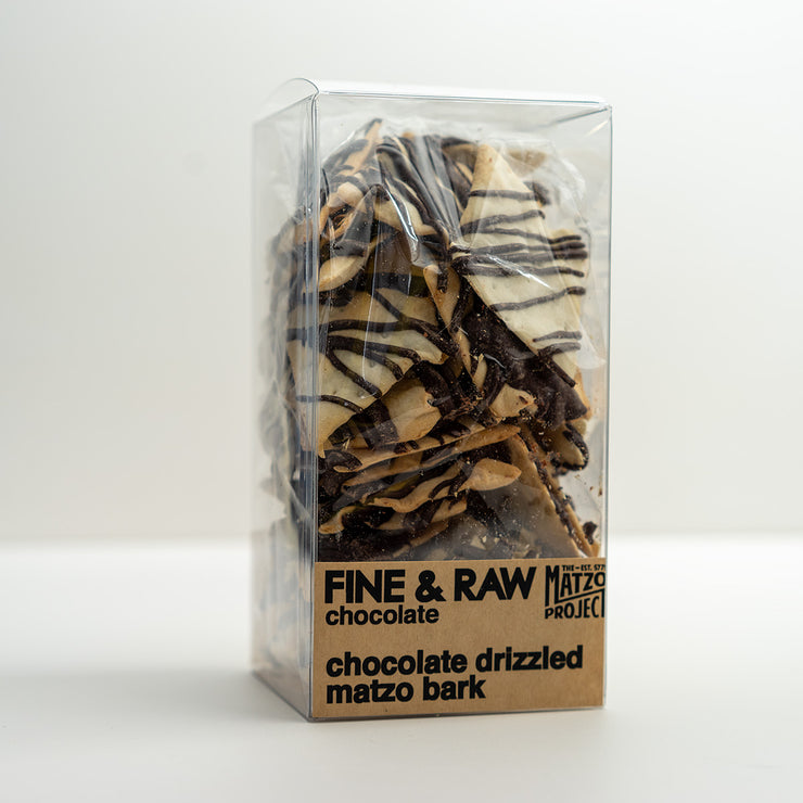 Chocolate Drizzled Matzo Bark