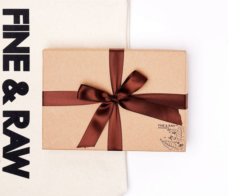 Gift box with FINE & RAW logo 